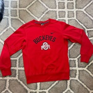 Nike Red Ohio State Therma-FIT Crewneck Sweatshirt